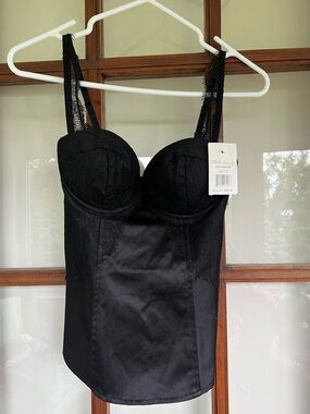 NWT GUESS Black Lace Bustier